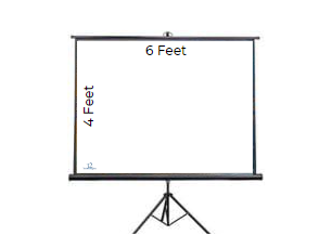 6' X 4' Projector Screen